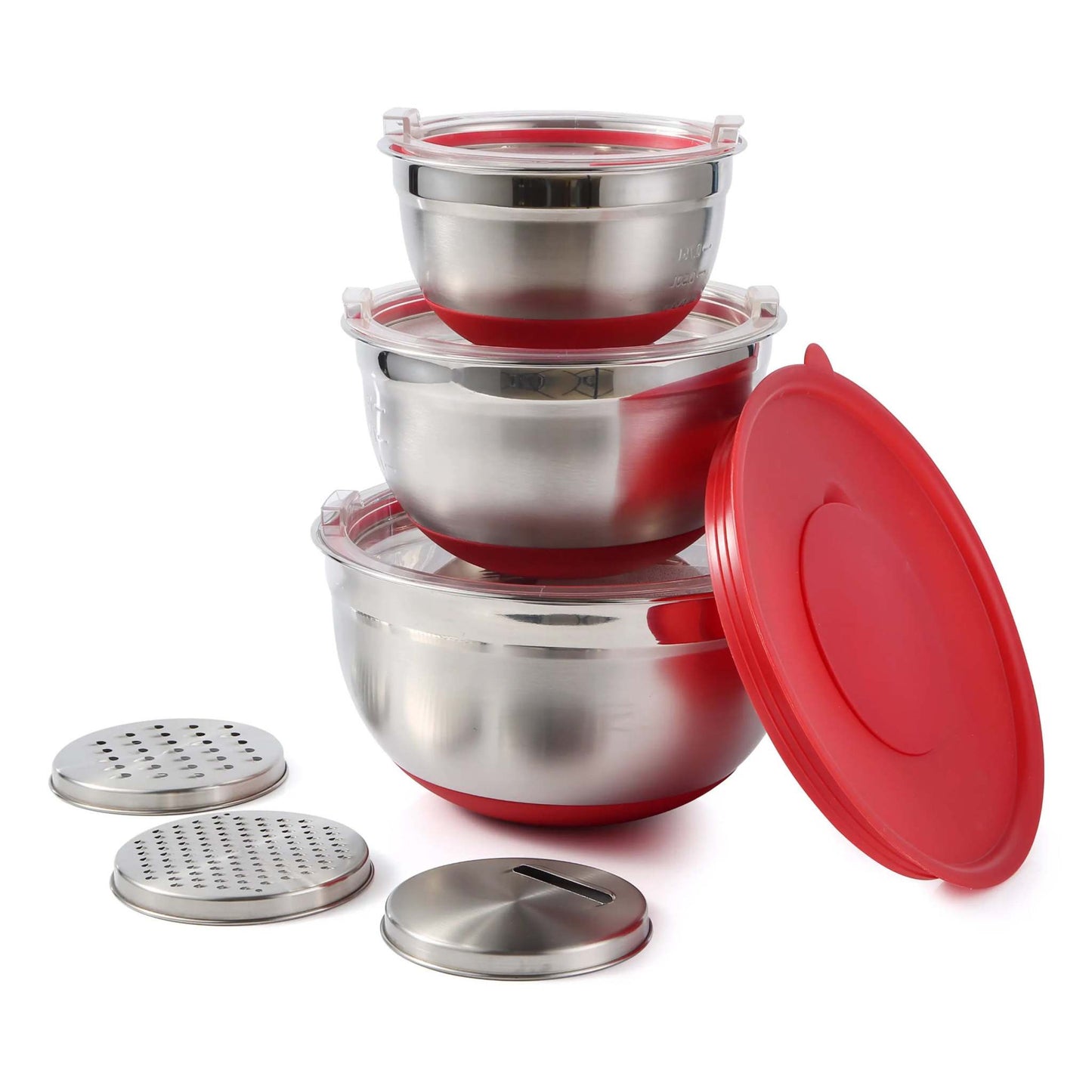 10PC 18/10 STAINLESS STEEL MIXING BOWL SET