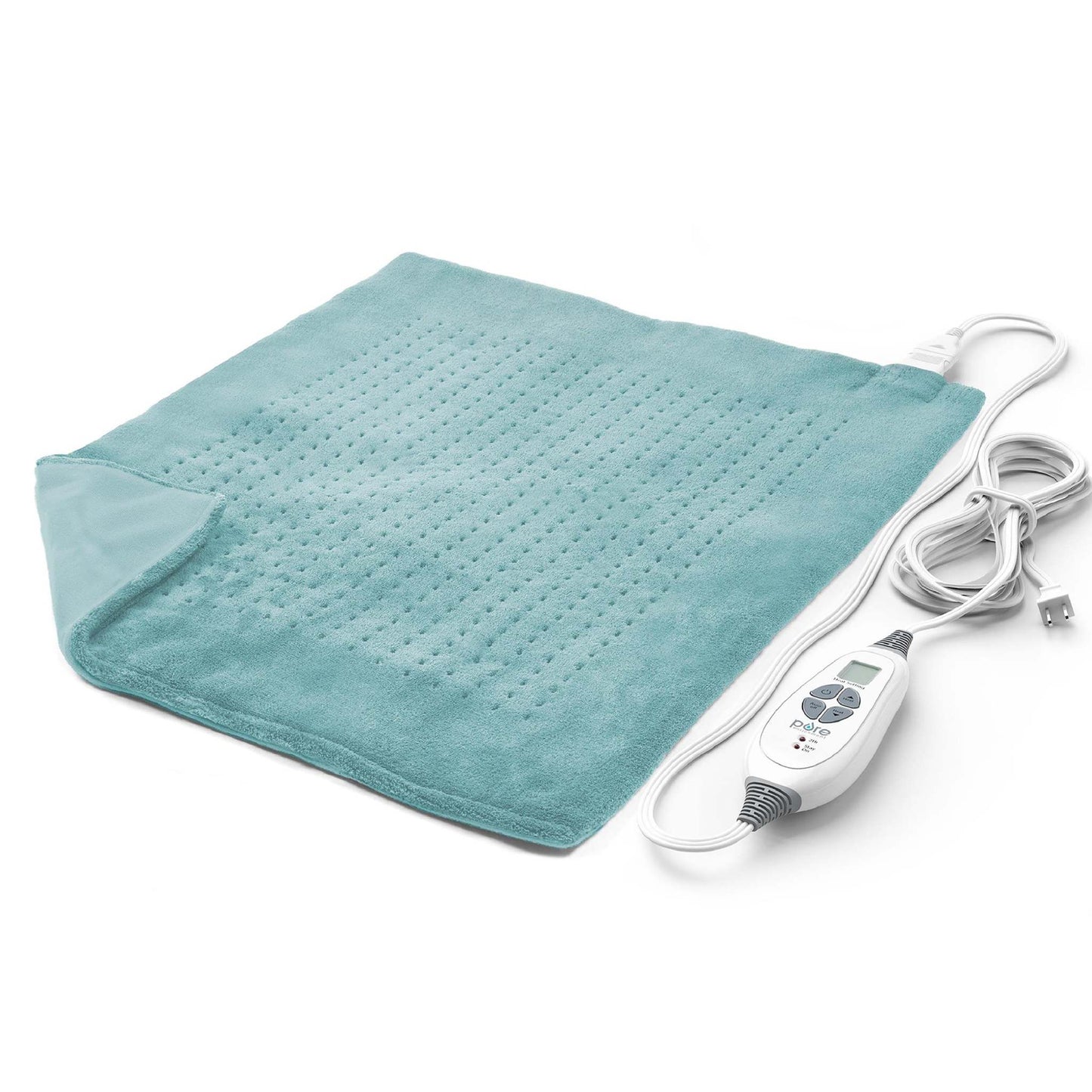 PURERELIEF XXL ULTRA-WIDE MICROPLUSH HEATING PAD SEA GLASS