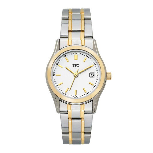 LADIES' TFX TWO-TONE STAINLESS STEEL WATCH