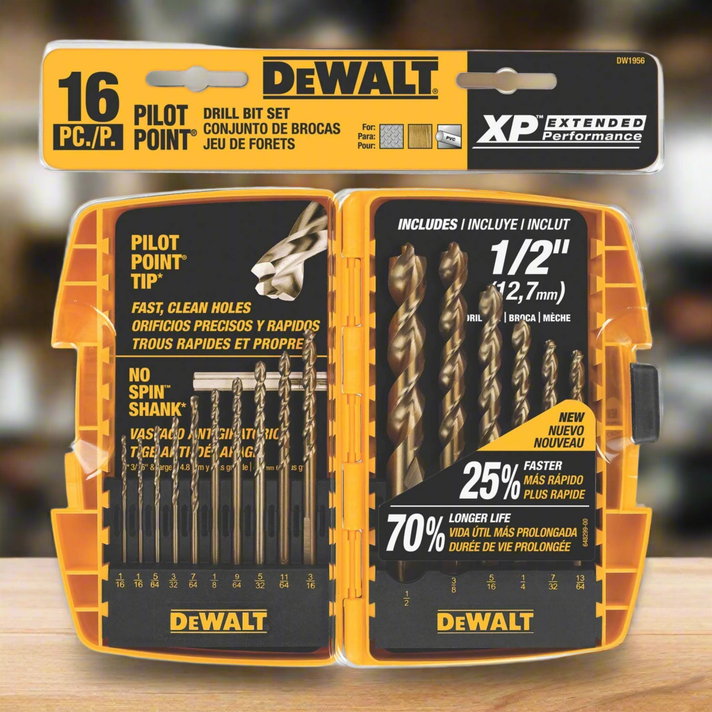 16PC PILOT POINT DRILL BIT SET